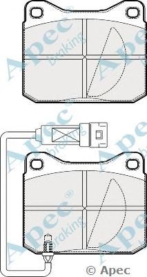 APEC BRAKING pad1901 -  Комплект тормозных колодок, дисковый тормоз